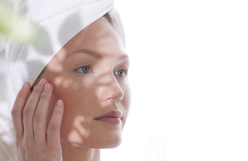 Woman in her early 30s noticing signs of collagen loss