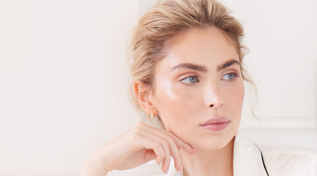 Woman with restored facial collagen